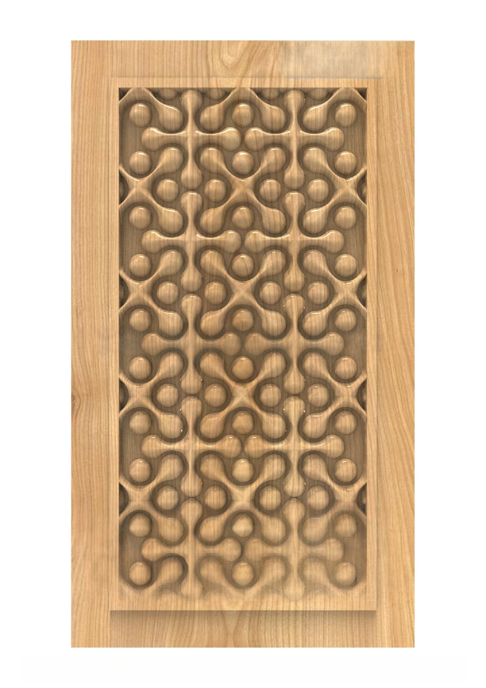 GSK DELITE DOORS - DL-58 Modern Geometric Abstract 3D Relief Carving Door Panel